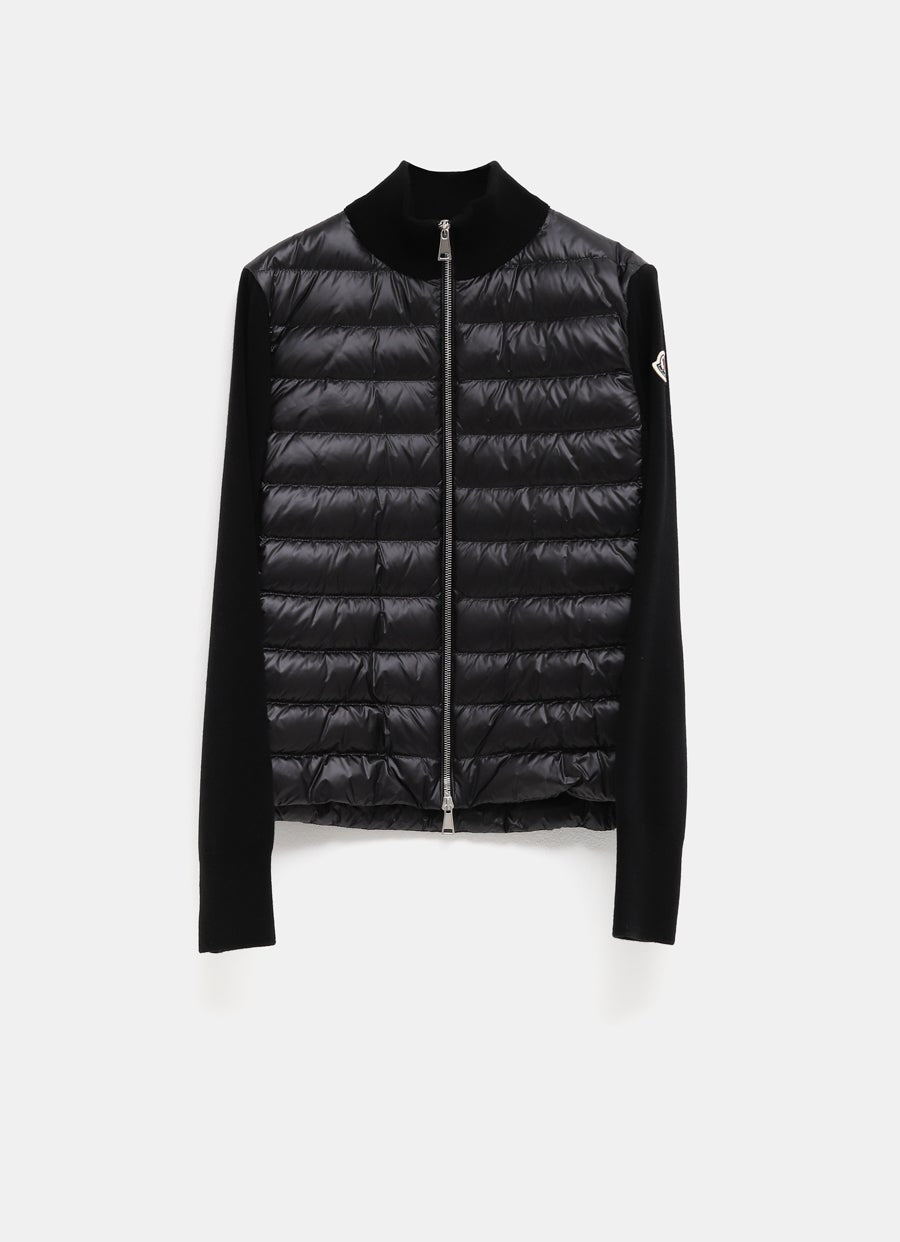 Cárdigan de lana acolchado para mujer