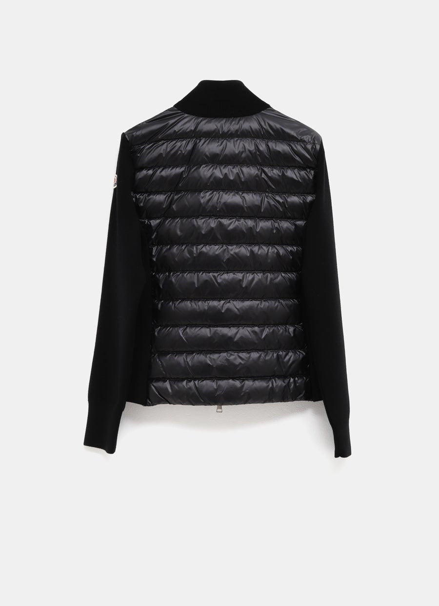 Cárdigan de lana acolchado para mujer