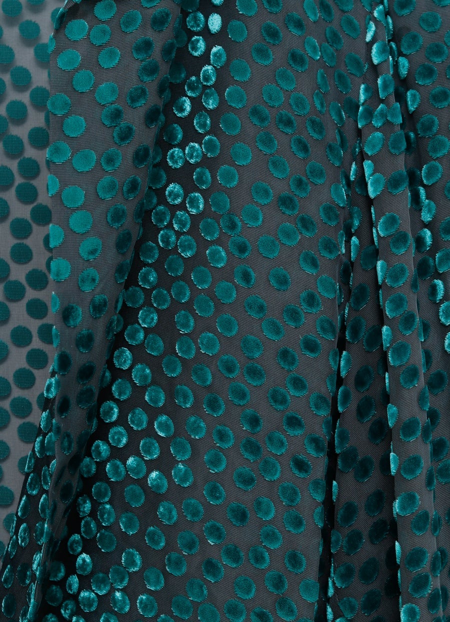 Top con lunares de terciopelo