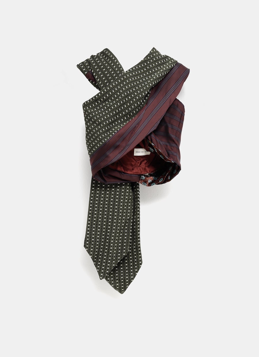 Top cruzado de satén