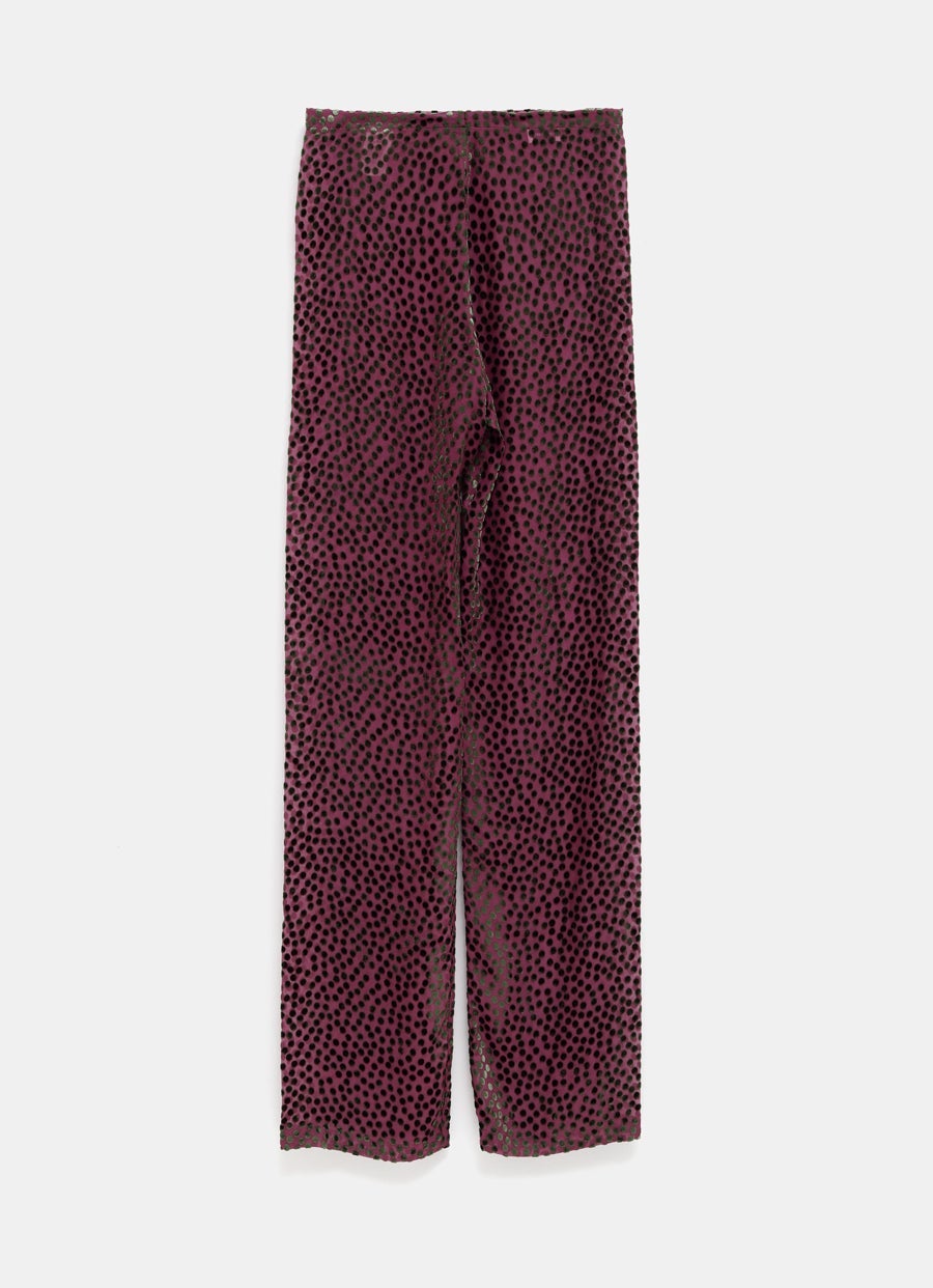 Pantalón con lunares de terciopelo