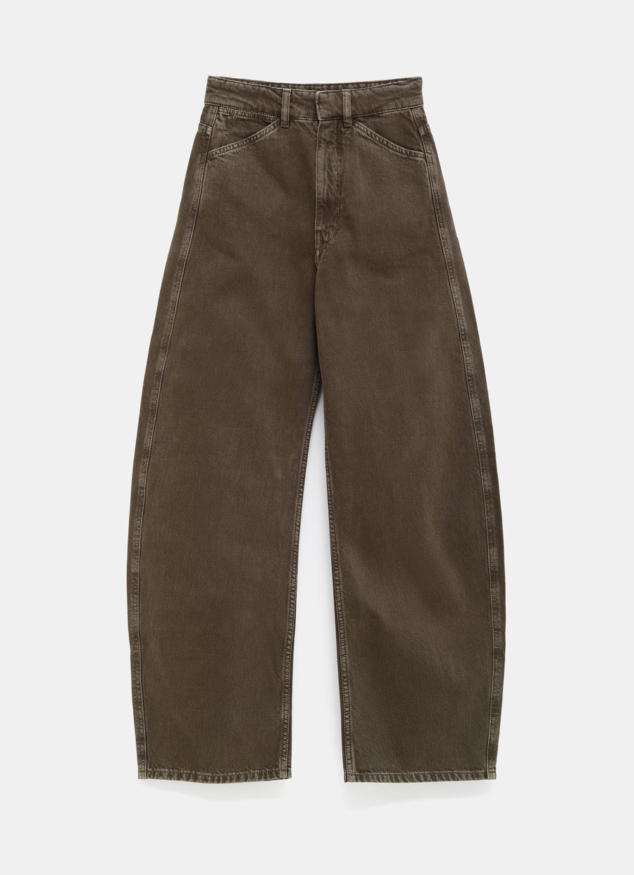 Pantalón de tiro alto con curvas