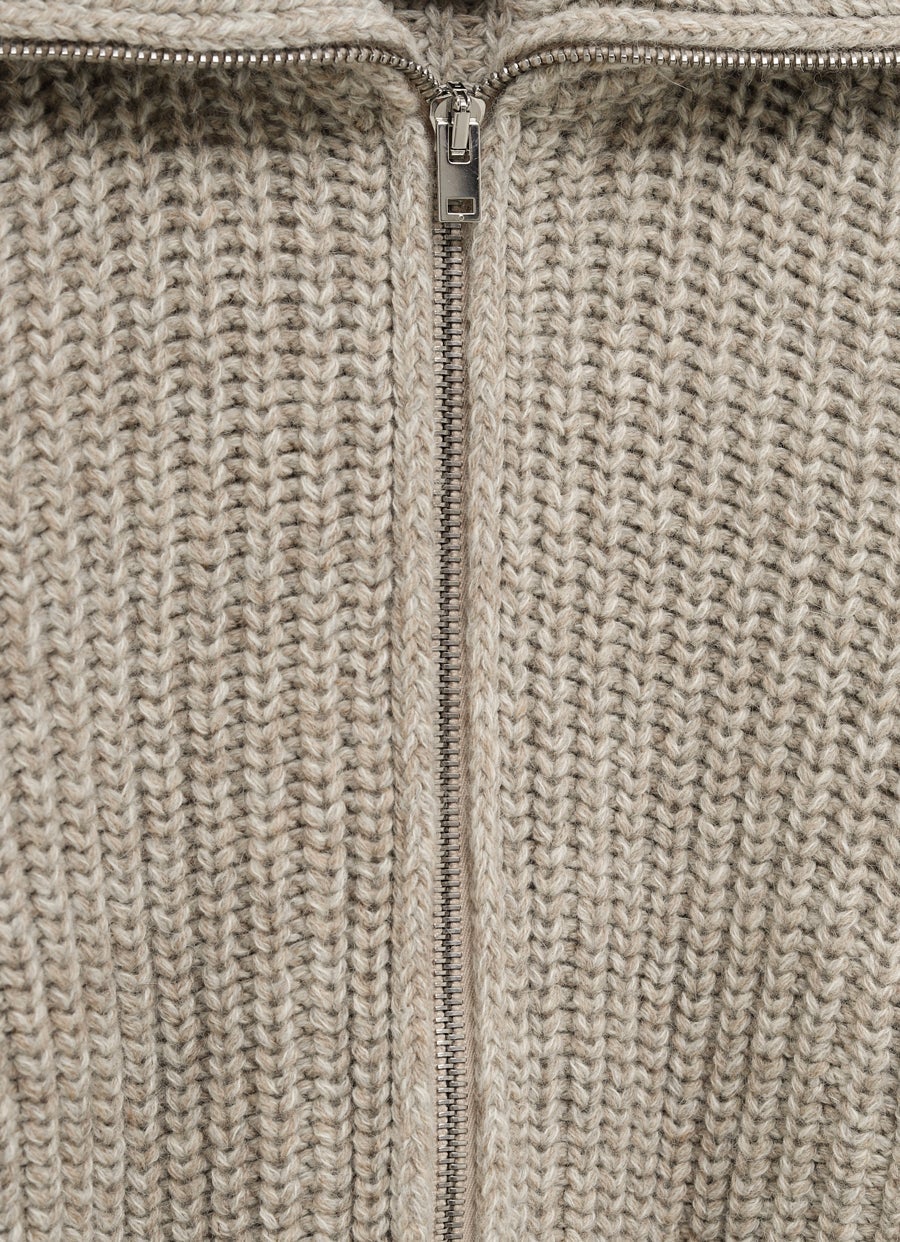 Cárdigan con cremallera