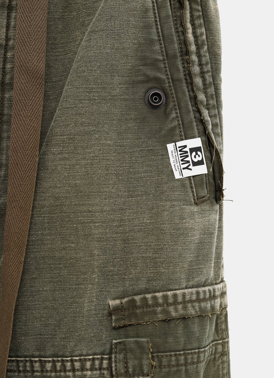 Pantalón cargo de satén para hombre