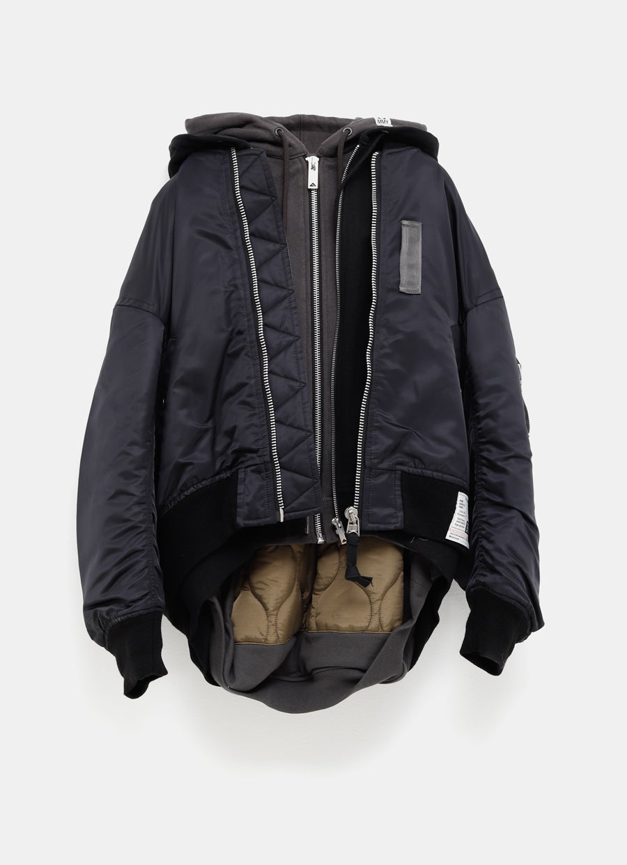 Chaqueta bomber con tres capas para hombre