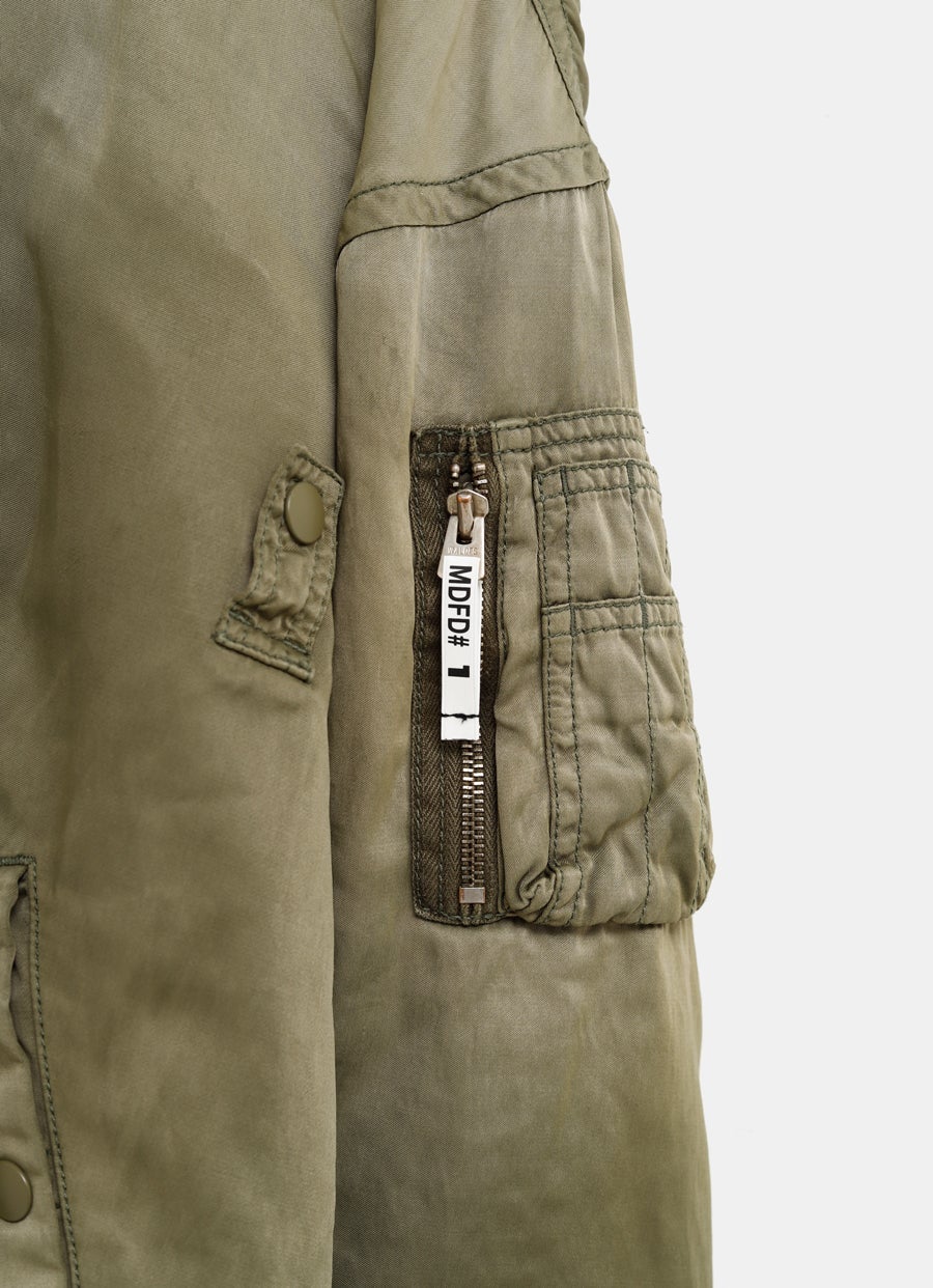 Chaqueta de aviador envejecida para hombre