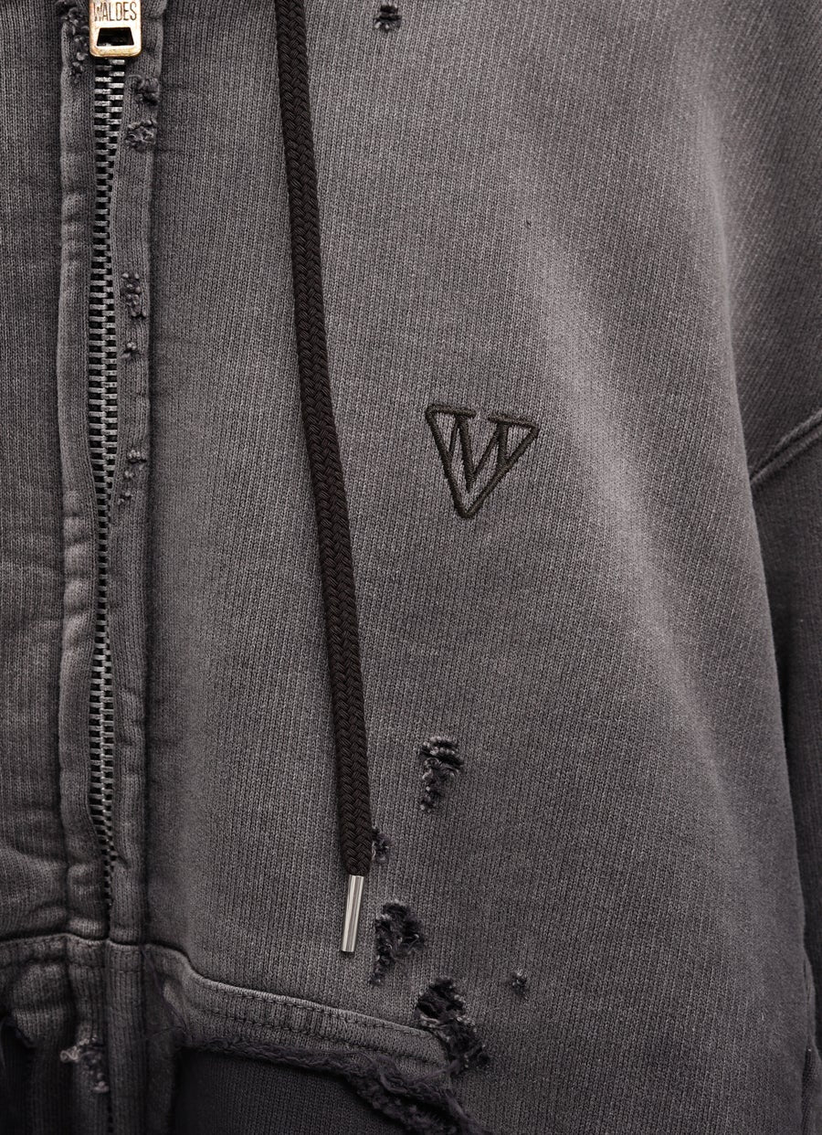 Sudadera descolorida con capucha