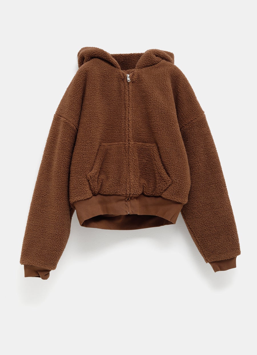 Sudadera con capucha unisex de borreguito