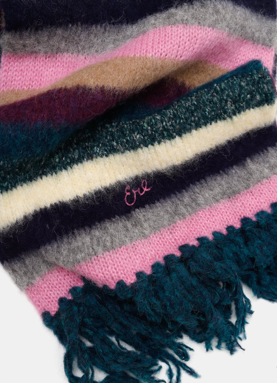 Bufanda de alpaca a rayas