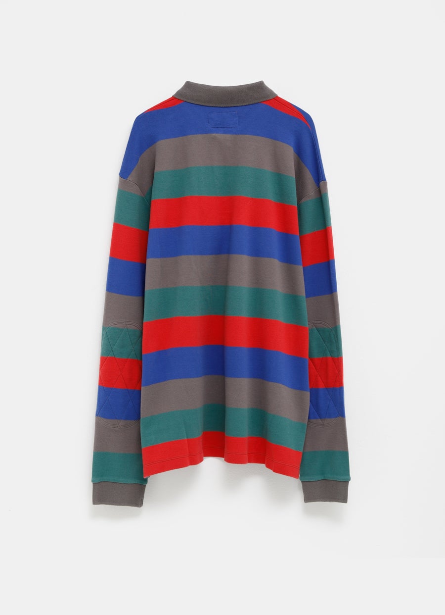 Polo de manga larga unisex a rayas