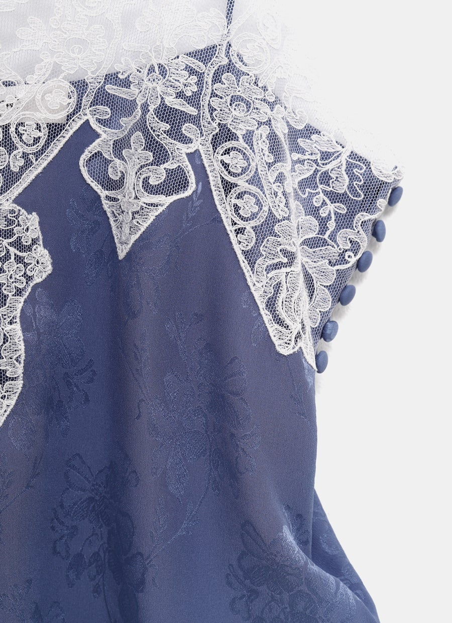 Camisola de Jacquard de seda