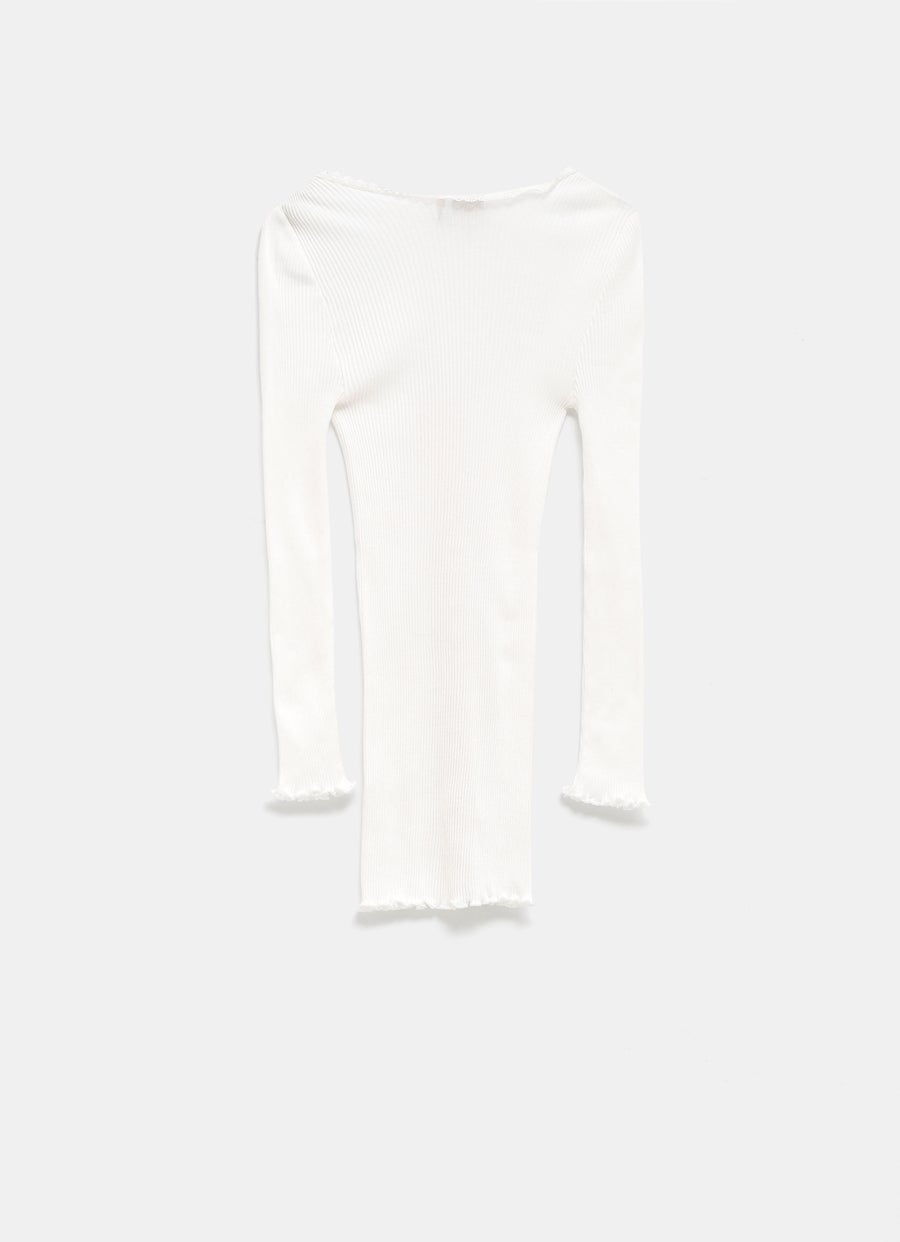 Cárdigan ajustado con encaje