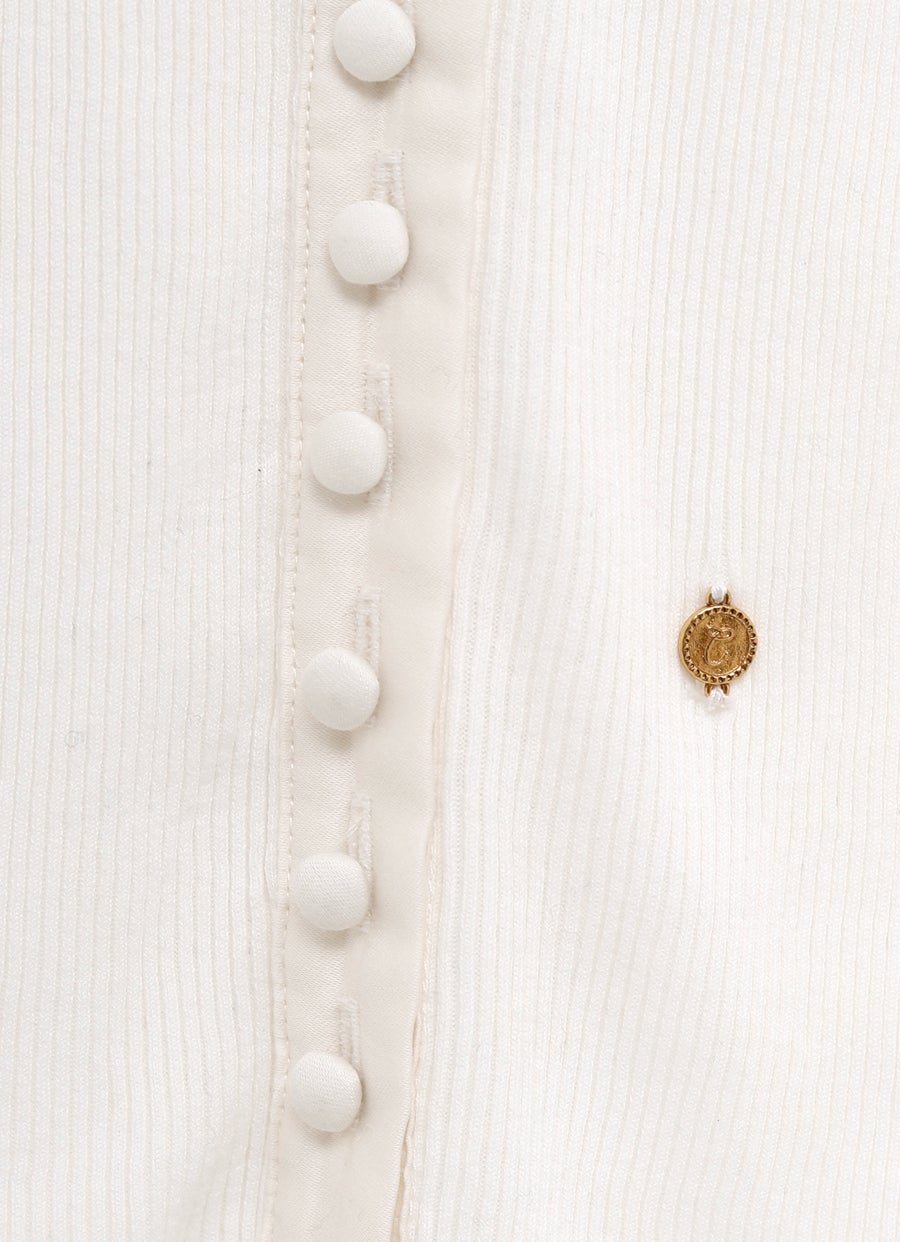 Cárdigan ajustado con encaje