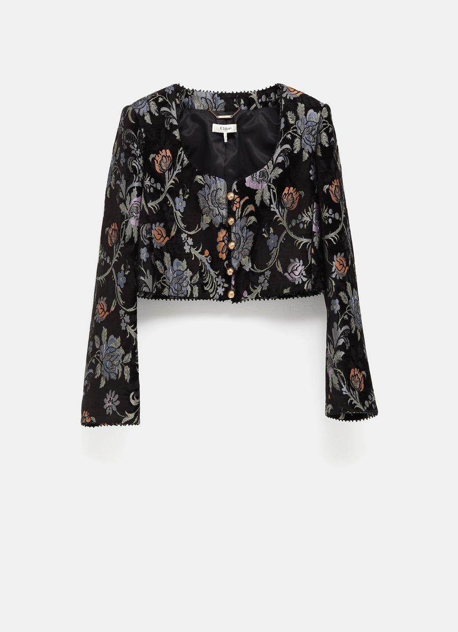 Chaqueta corta floral