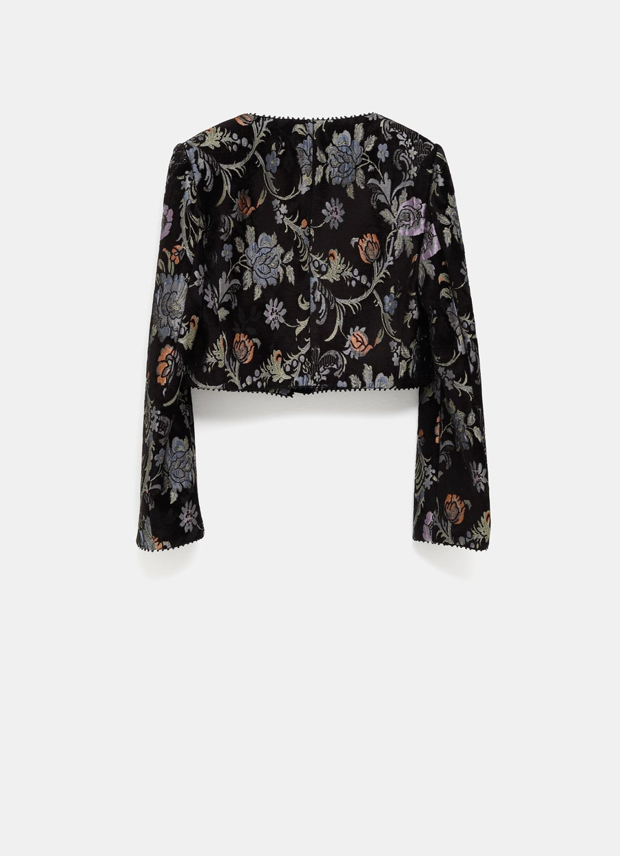 Chaqueta corta floral
