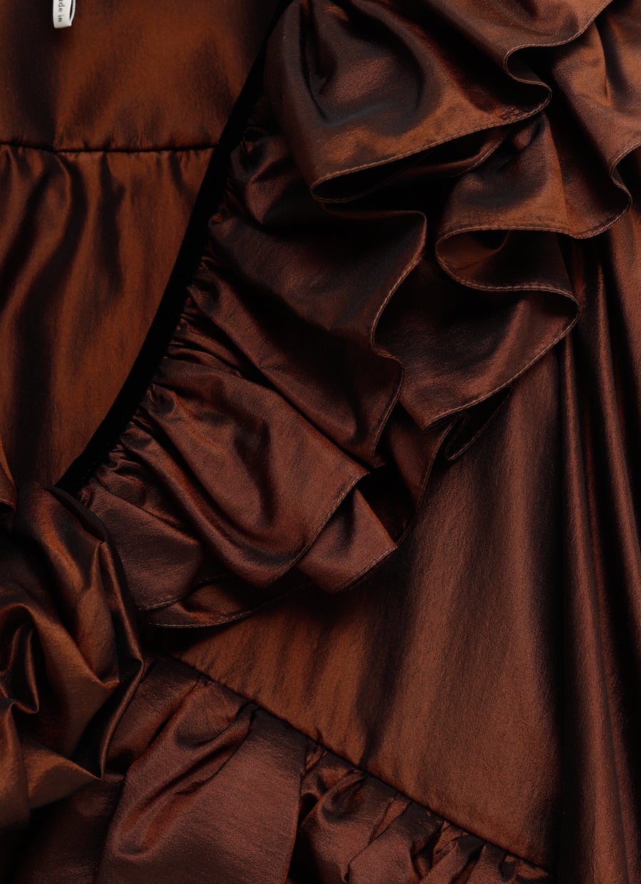 Top corto con volantes