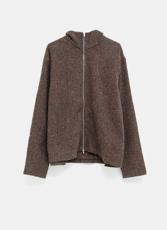 Polo encogido con cremallera completa