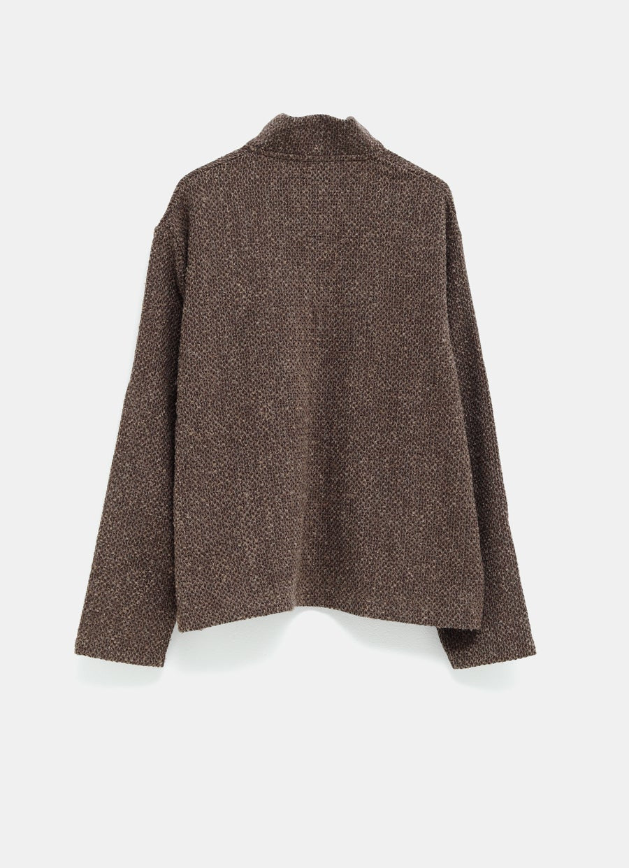 Polo encogido con cremallera completa