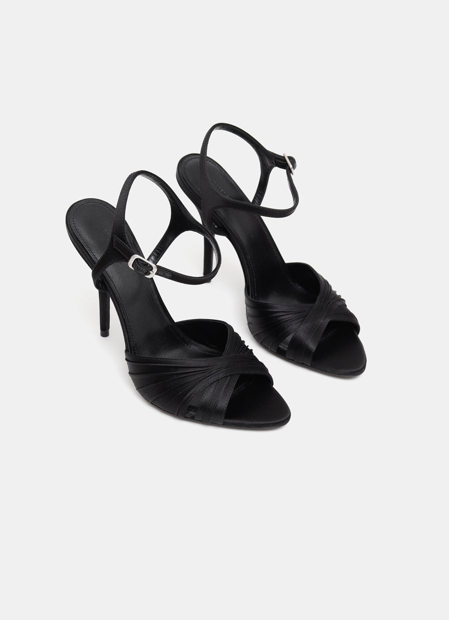 Sandalia de tacón Dynas Plisse