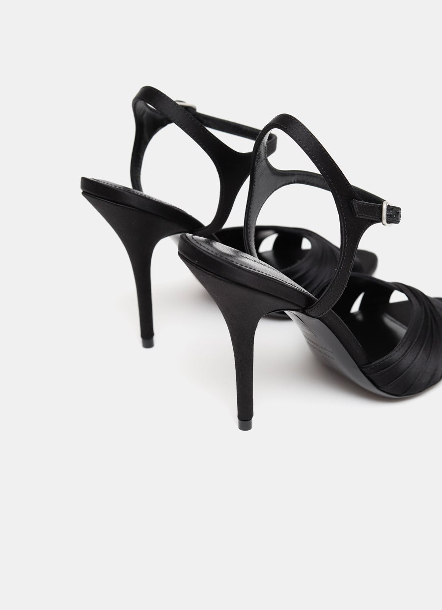 Sandalia de tacón Dynas Plisse