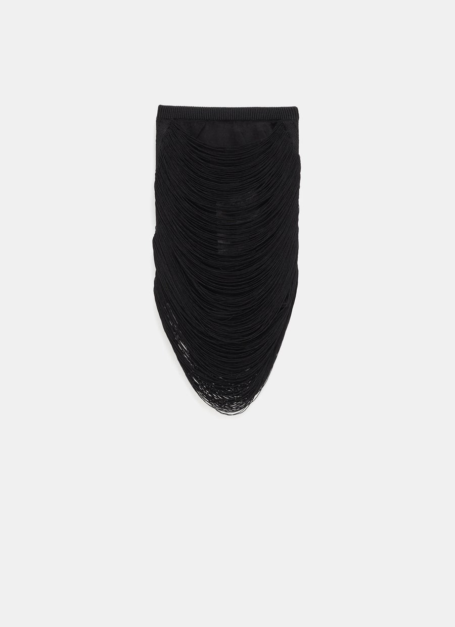 Falda mini de flecos