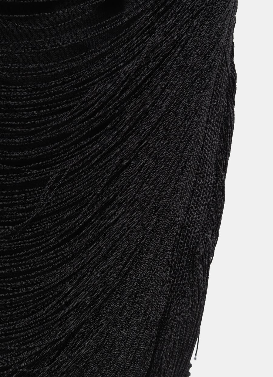 Falda mini de flecos