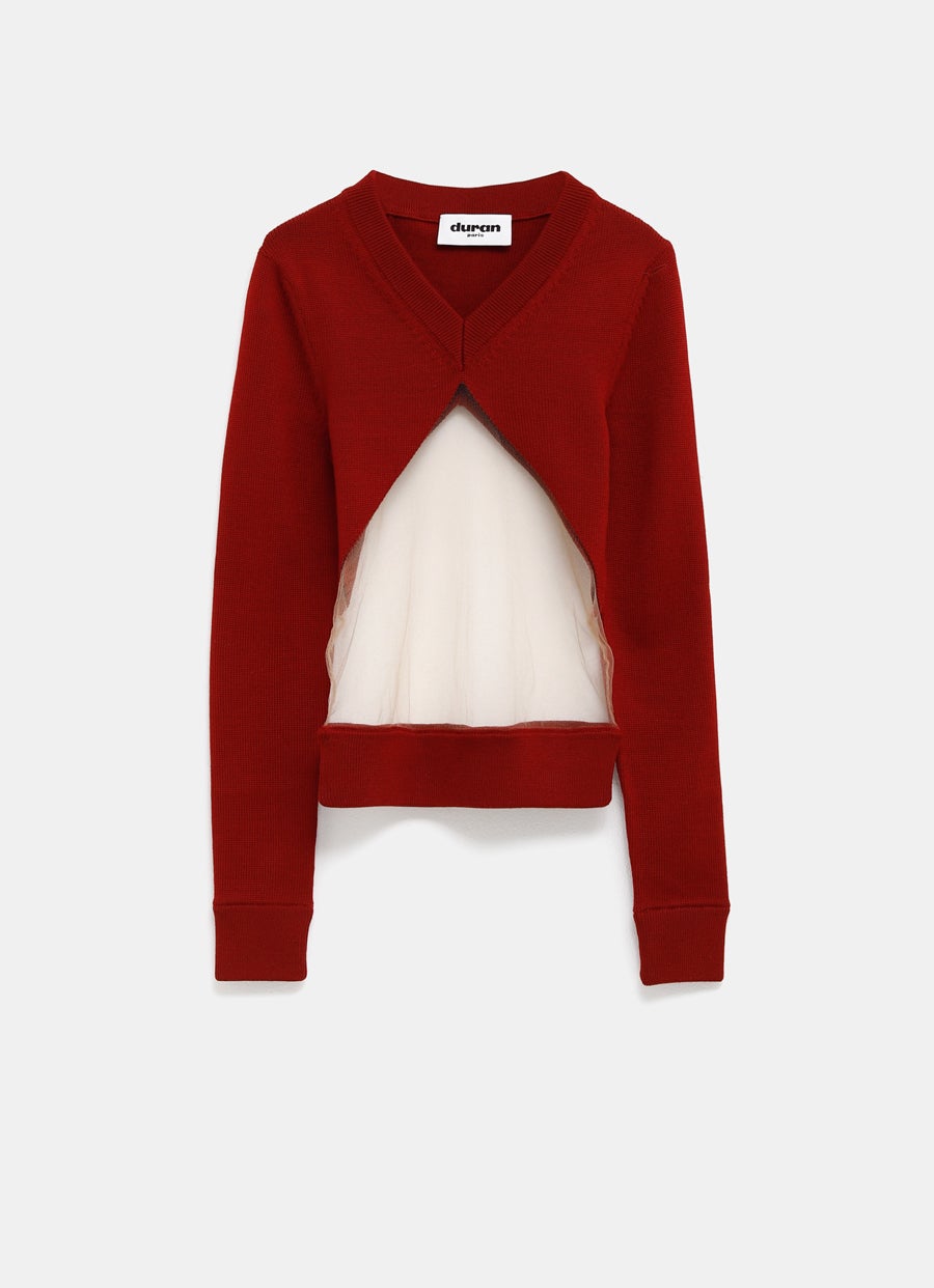 Jersey con triángulo transparente