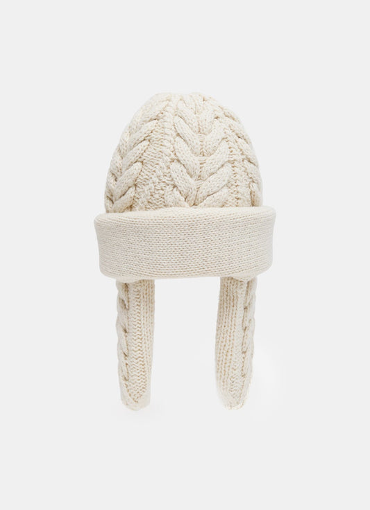 Gorro acolchado de punto trenzado