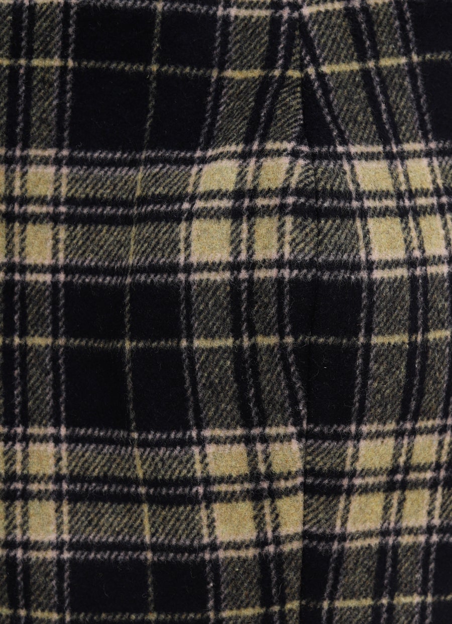 Minifalda de tartan acolchada