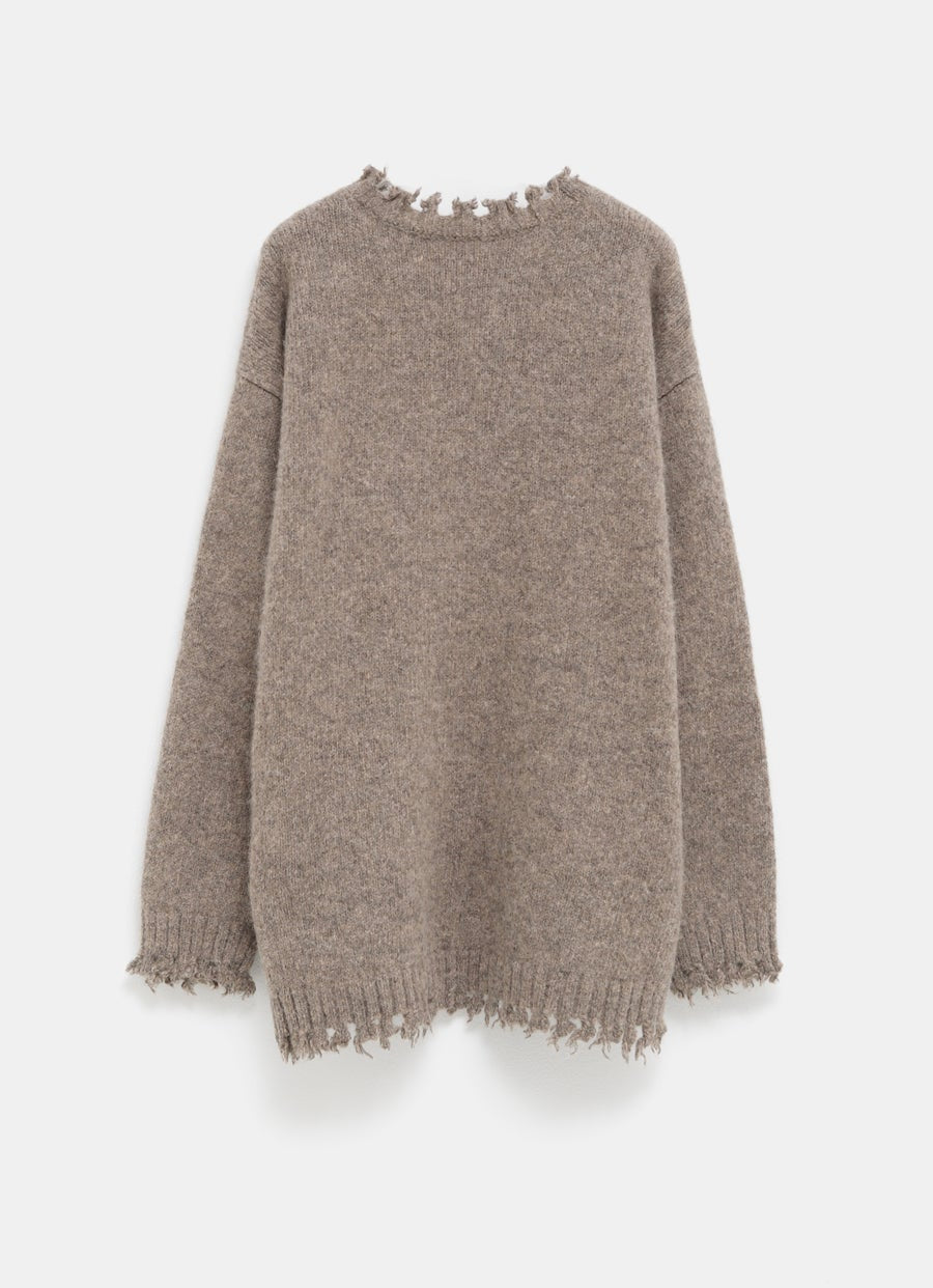 Jersey Fray de cuello redondo