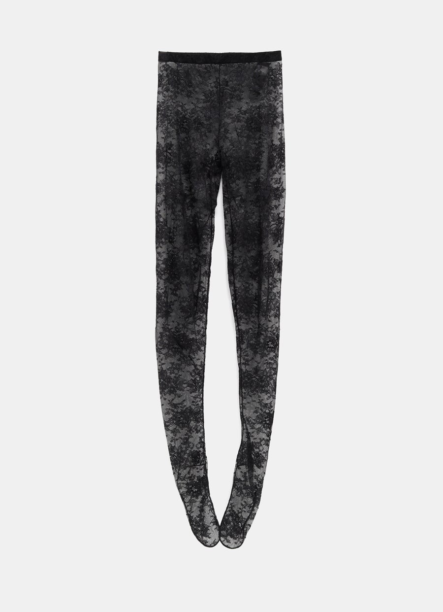 Medias de encaje floral