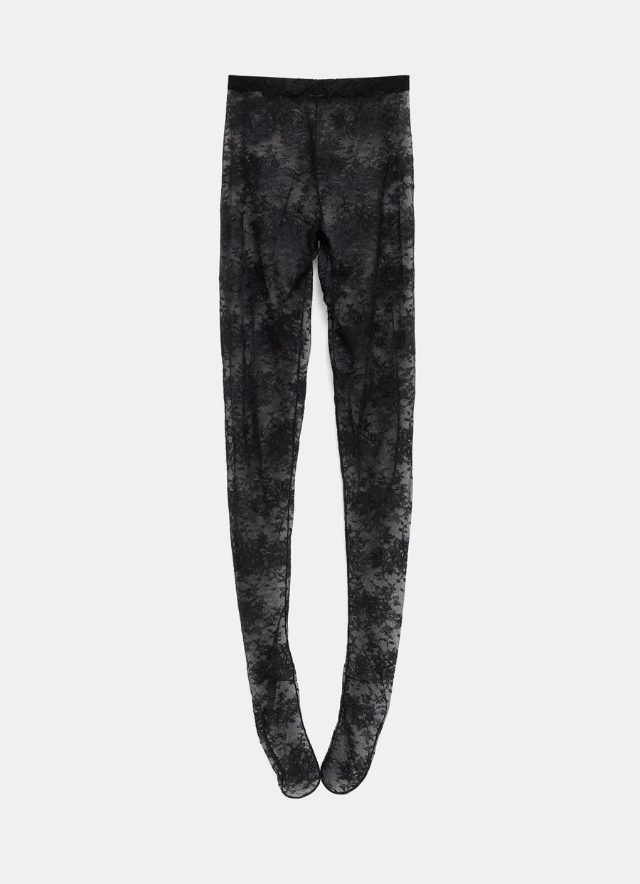 Medias de encaje floral