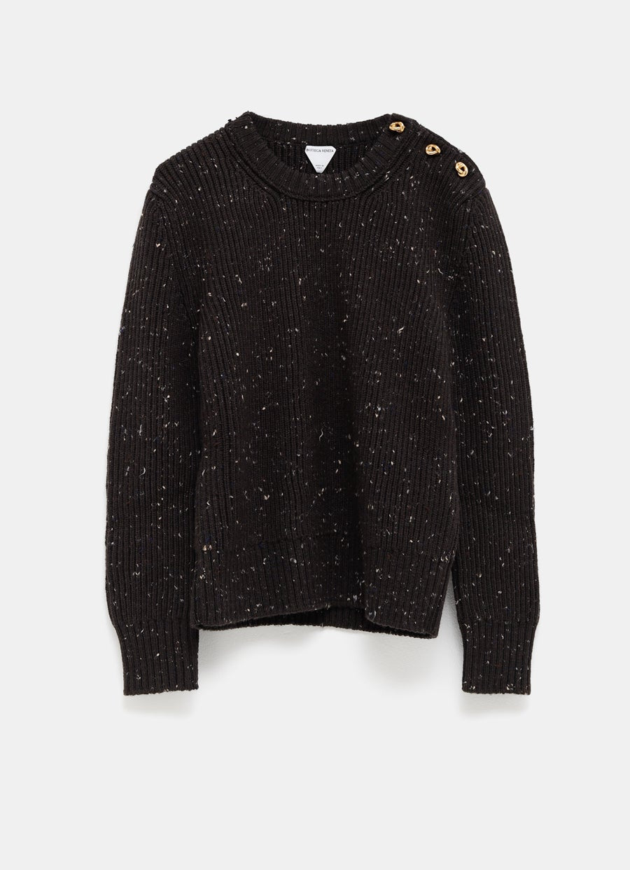 Jersey de canalé con botones de nudo