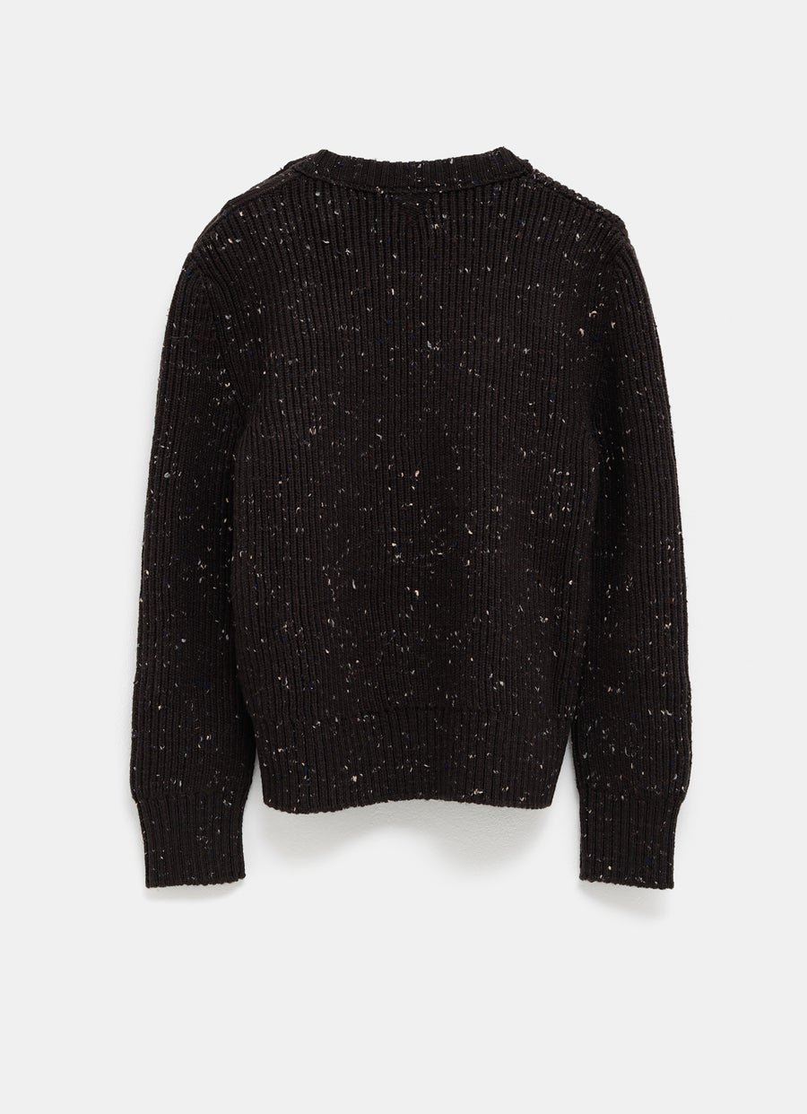 Jersey de canalé con botones de nudo