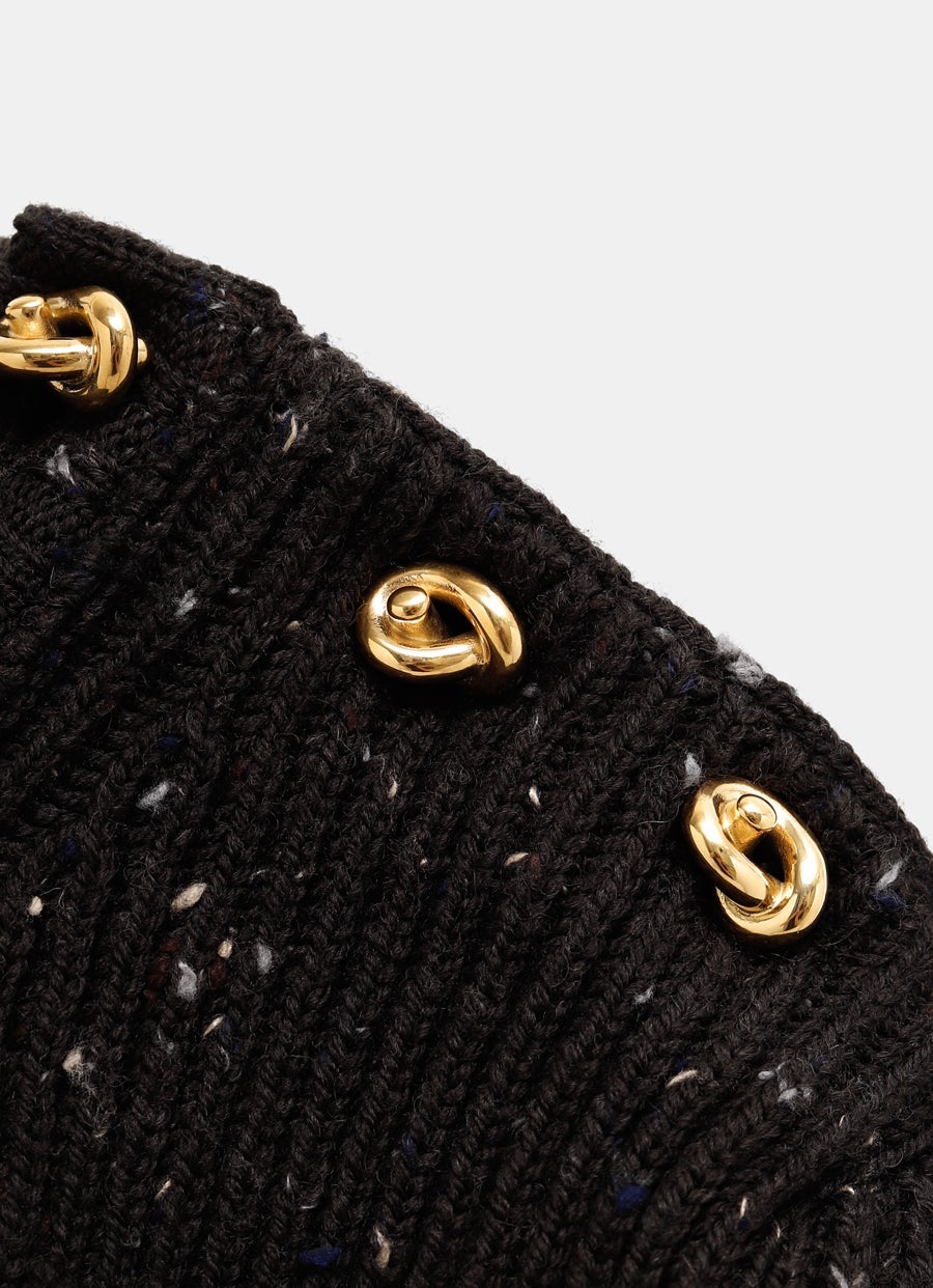 Jersey de canalé con botones de nudo