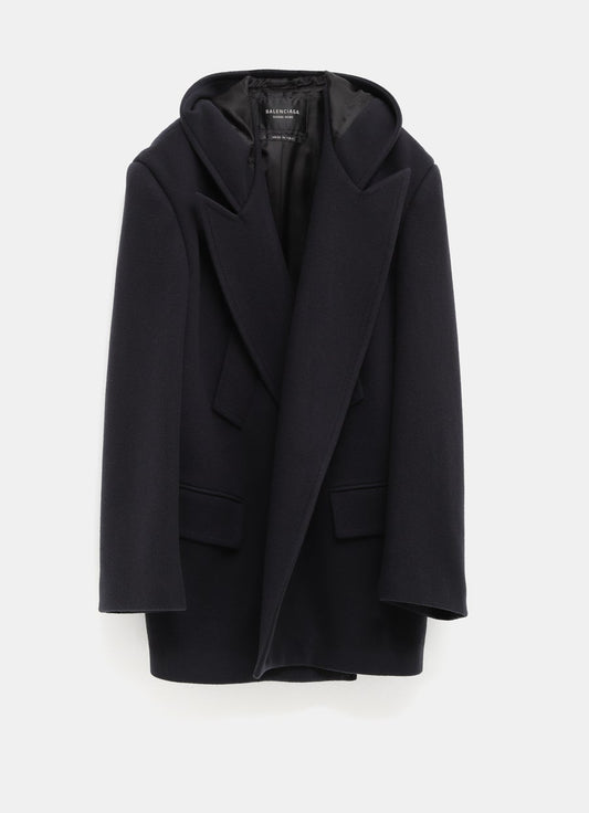 Abrigo corto con capucha para hombre