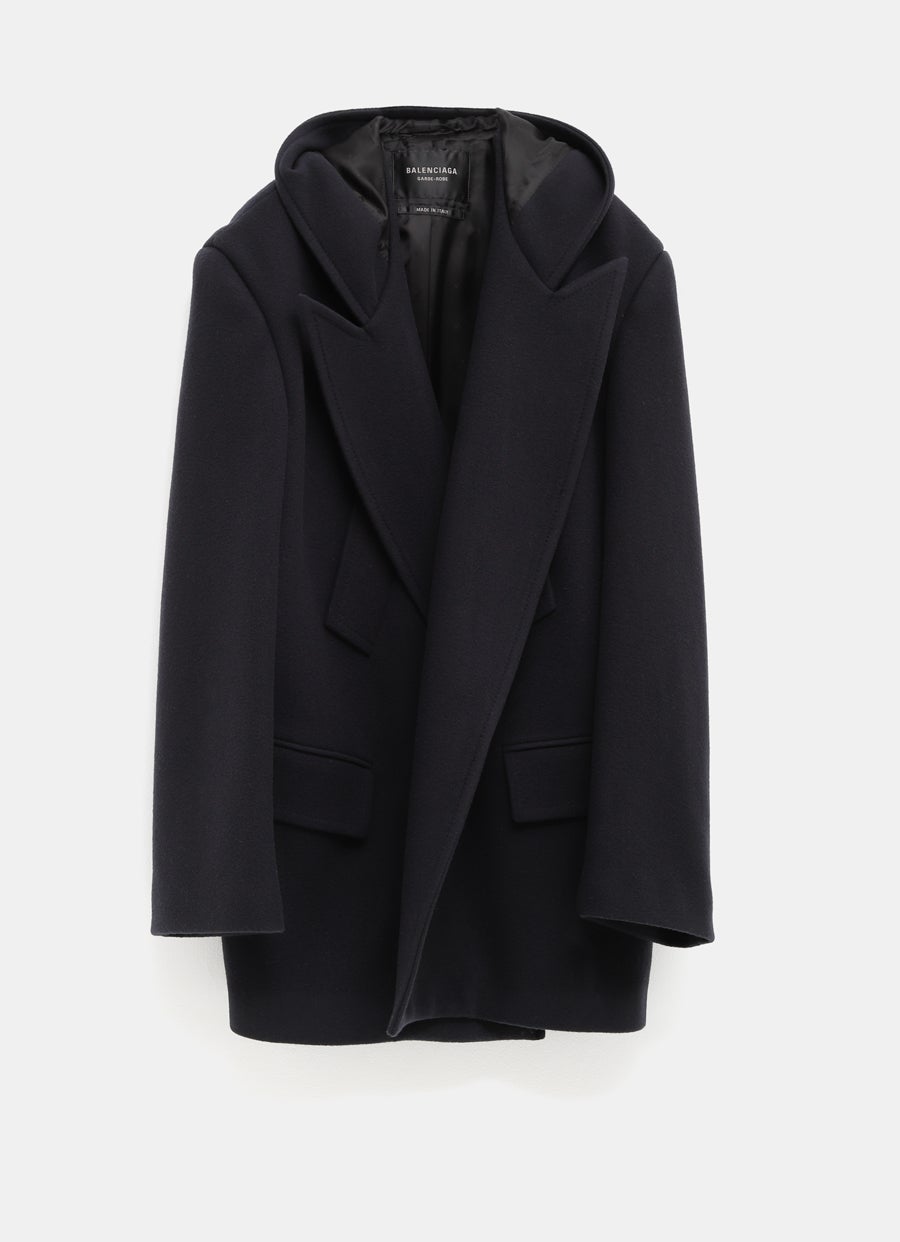 Abrigo corto con capucha para hombre