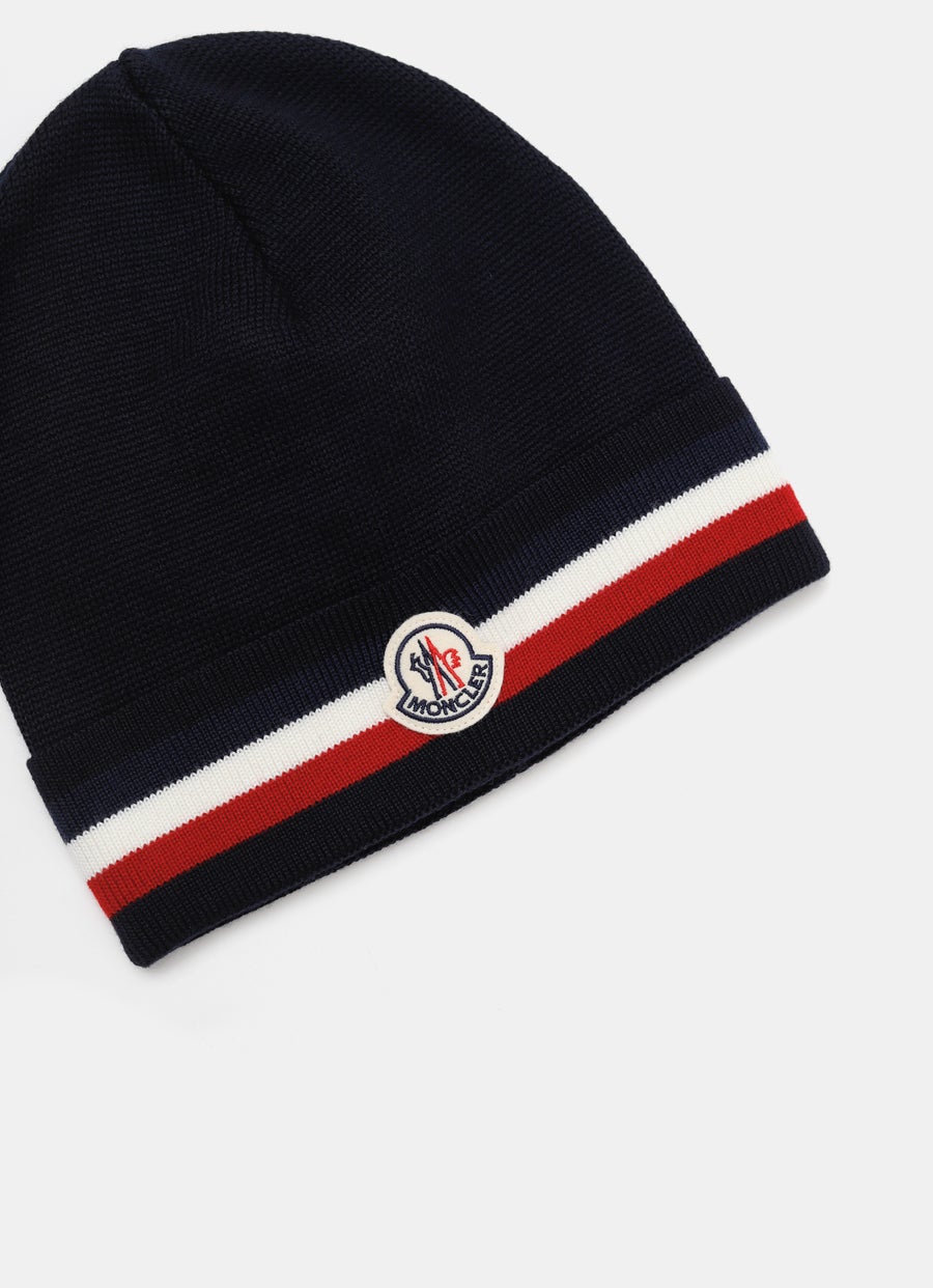 Gorro de lana tricolor para hombre