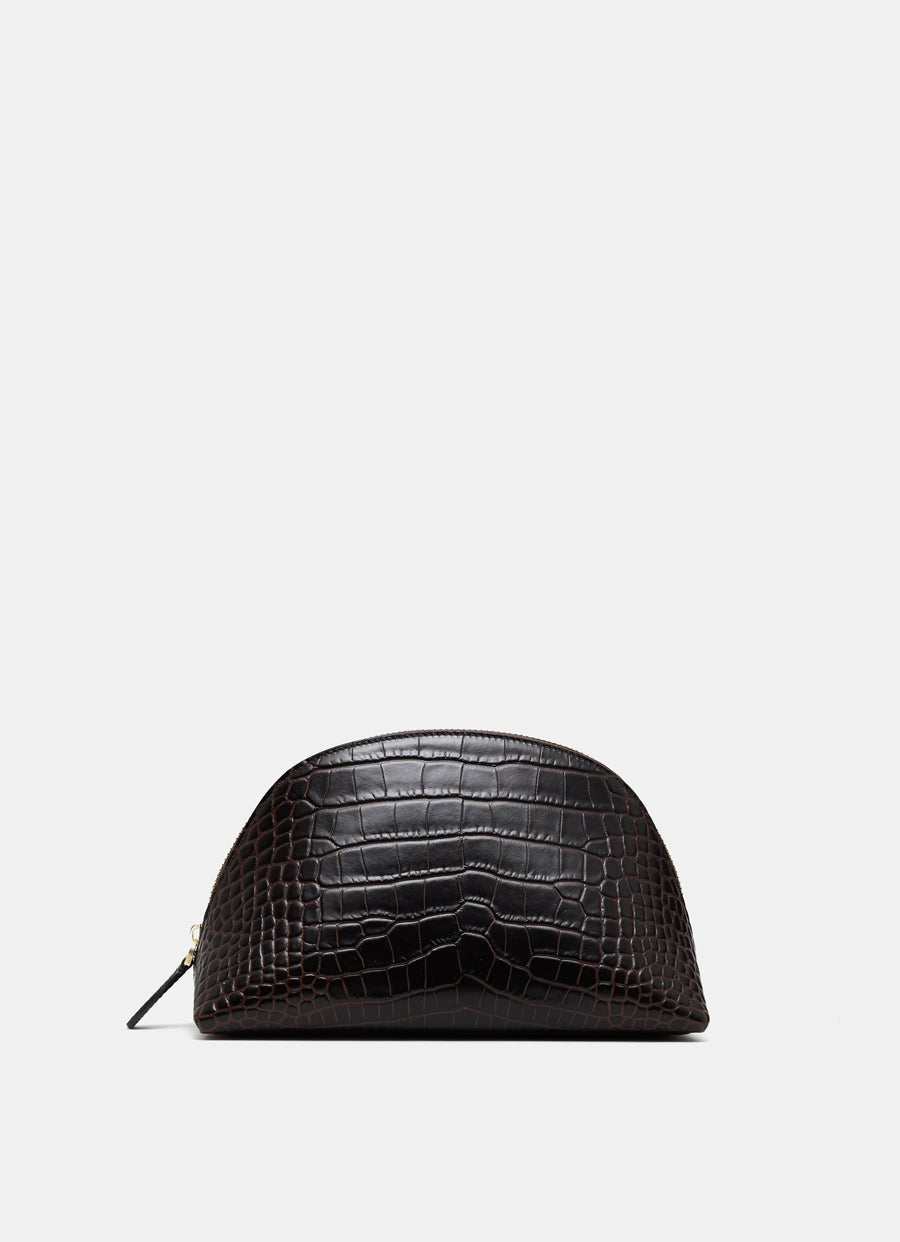 Bolso Toteme de piel con efecto cocodrilo