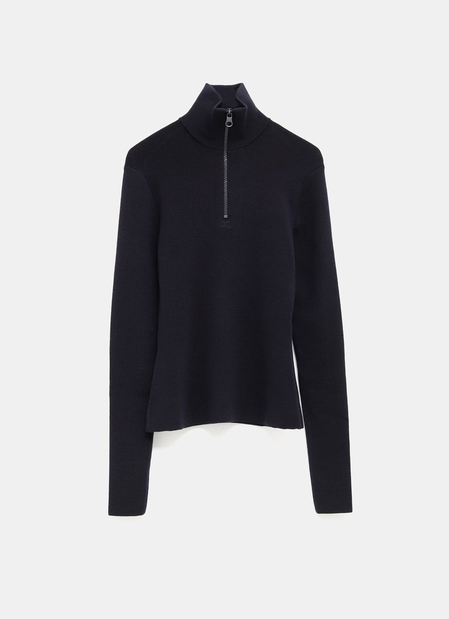 Jersey de cuello alto y cremallera