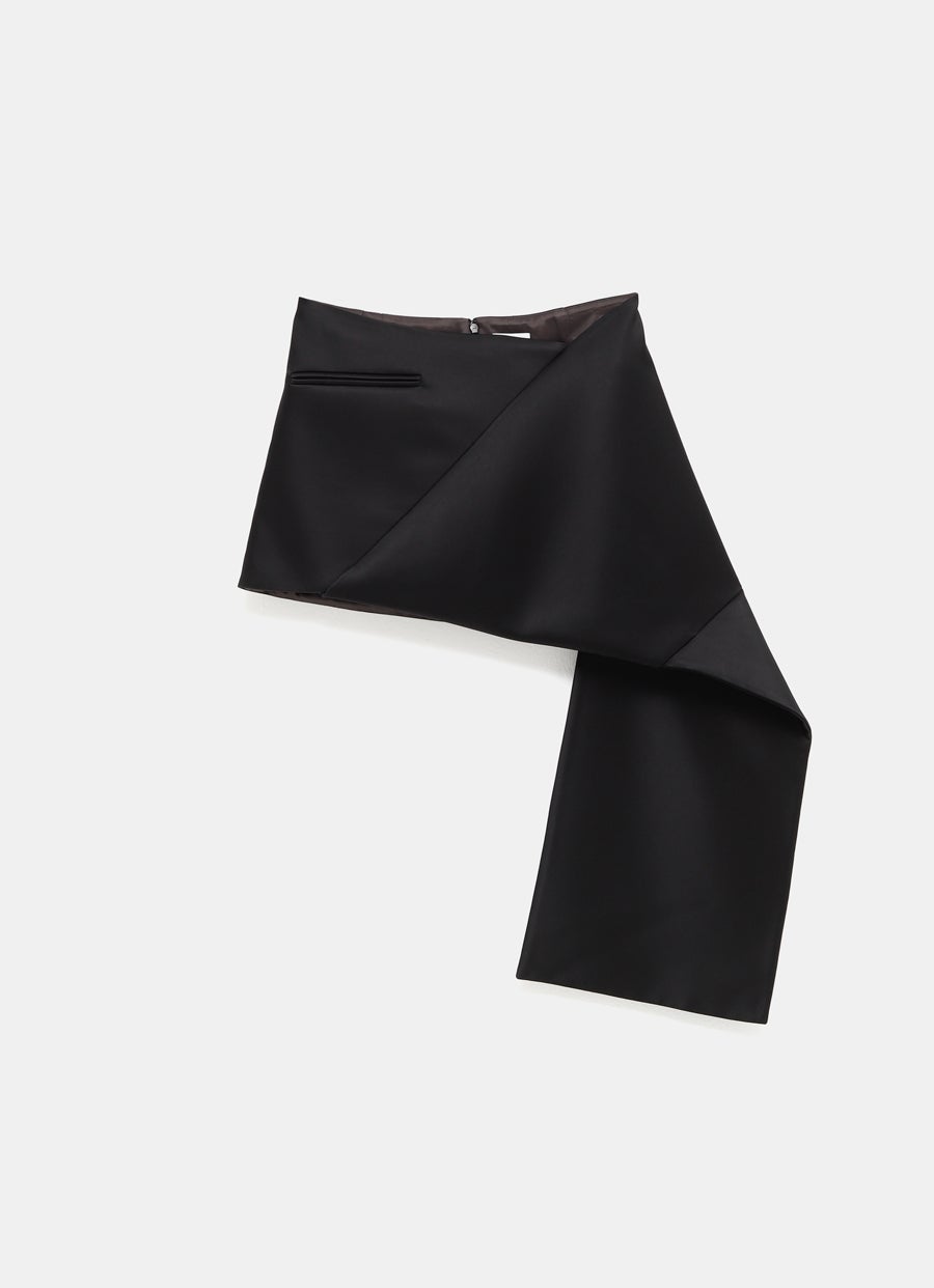 Minifalda doblada de satén