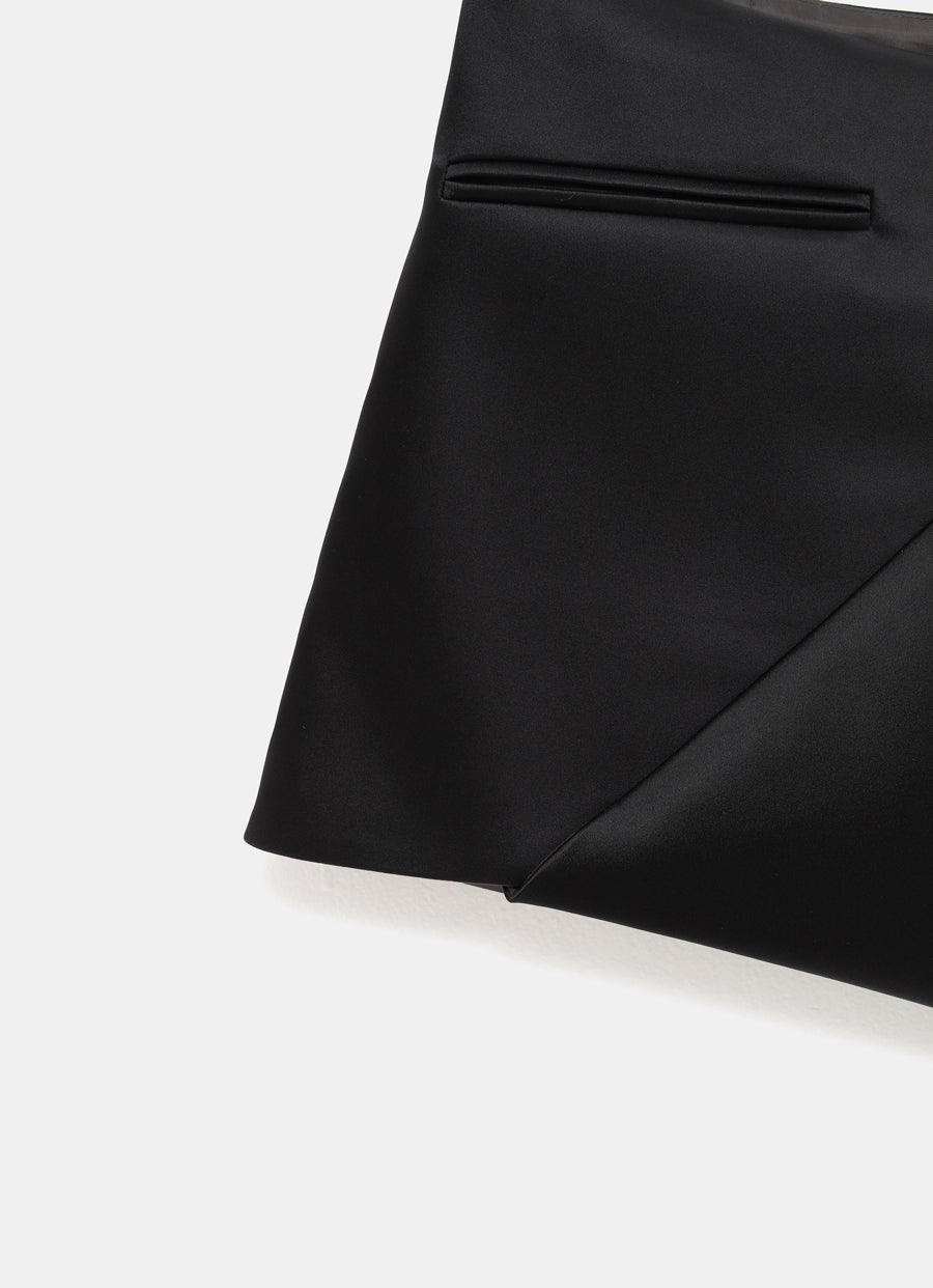 Minifalda doblada de satén