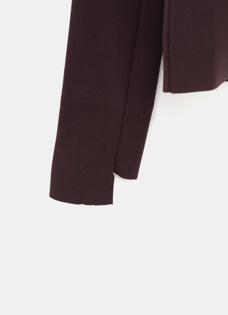 Jersey interlock de cuello alto