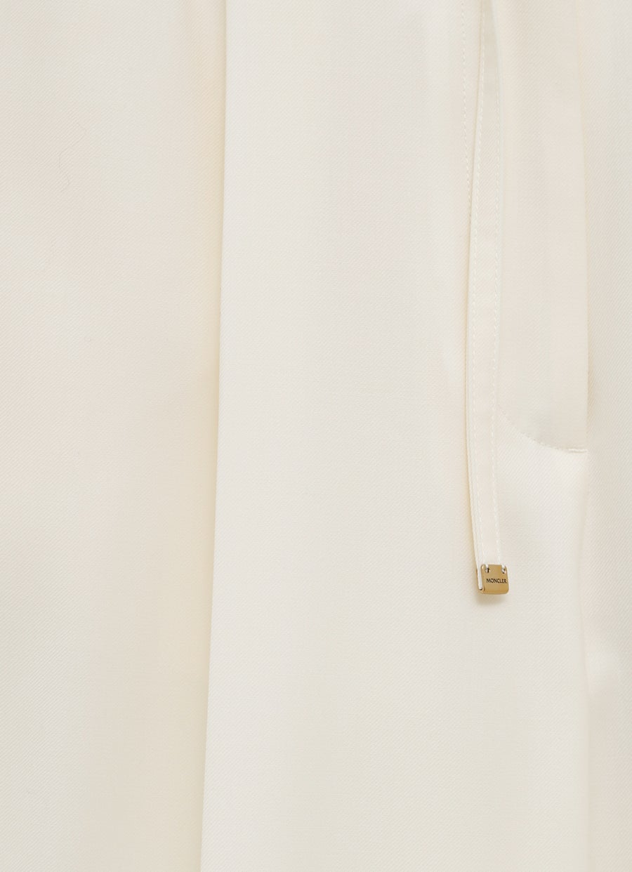 Pantalones de gabardina de lana para mujer