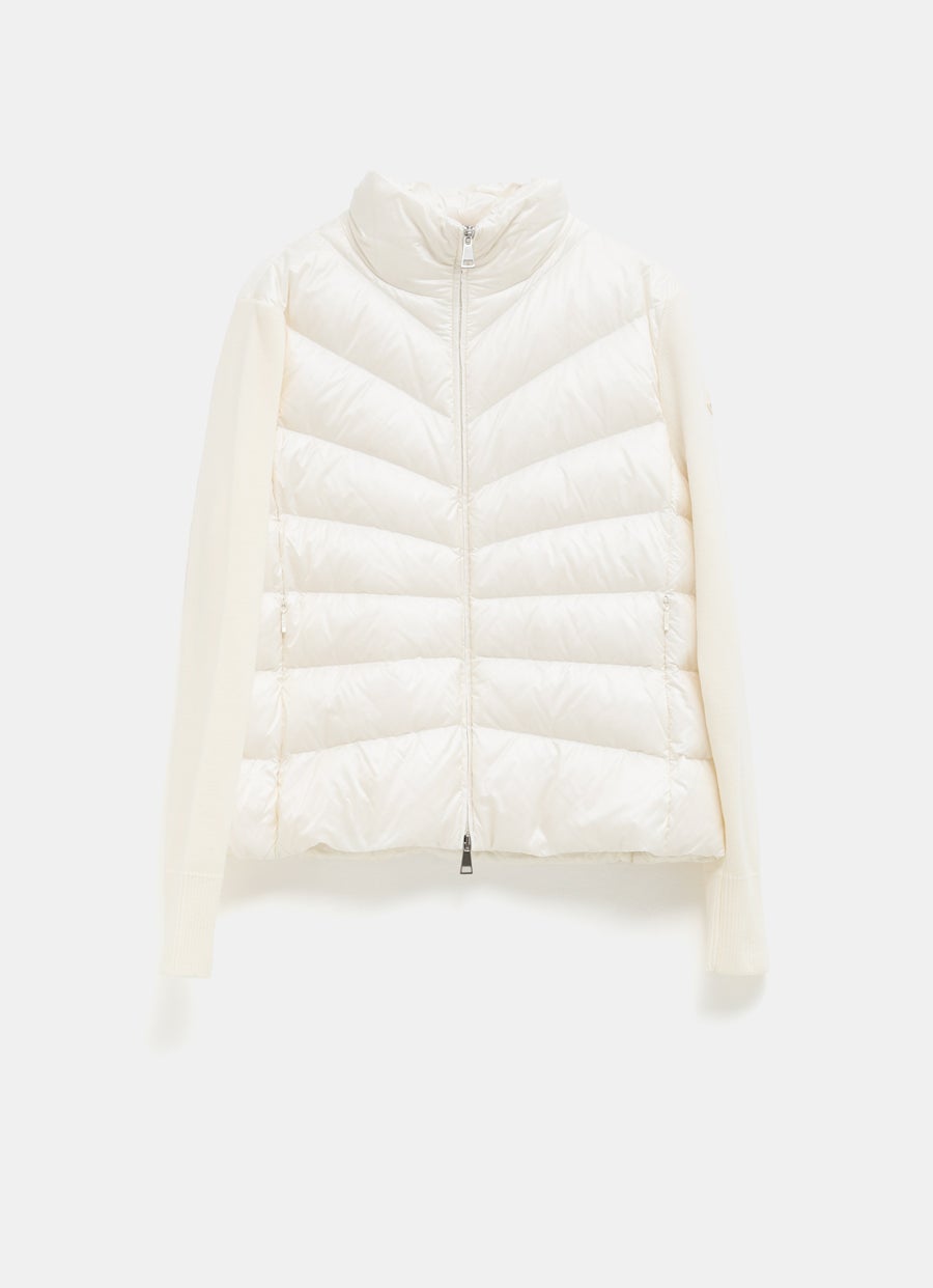 Cárdigan de lana acolchado para mujer