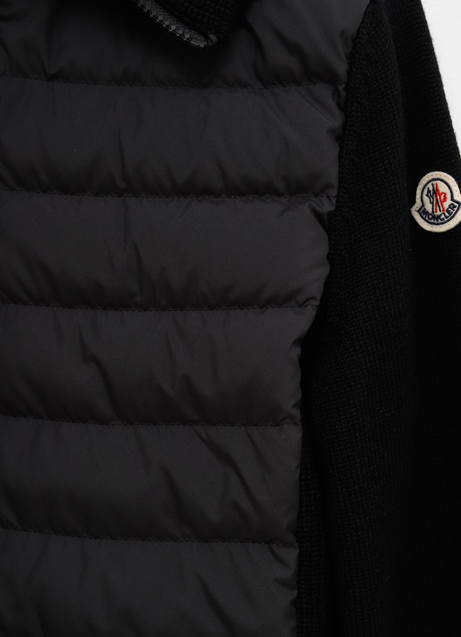 Cárdigan de lana acolchado para mujer