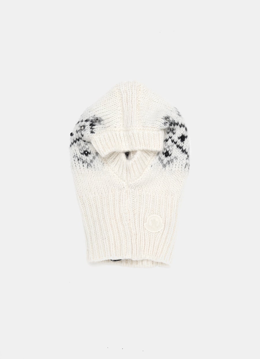 Pasamontañas con cristales bordados para mujer