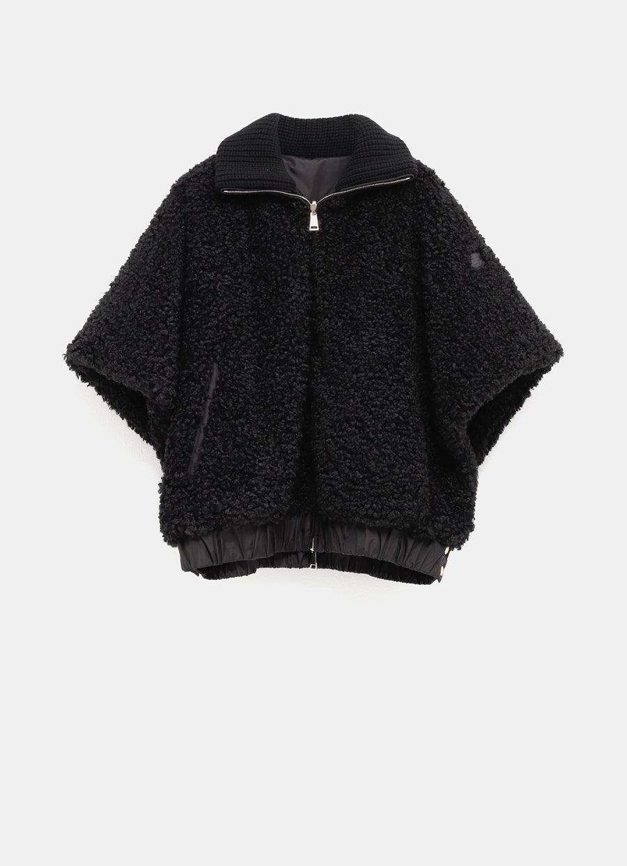 Capa reversible de peluche para mujer