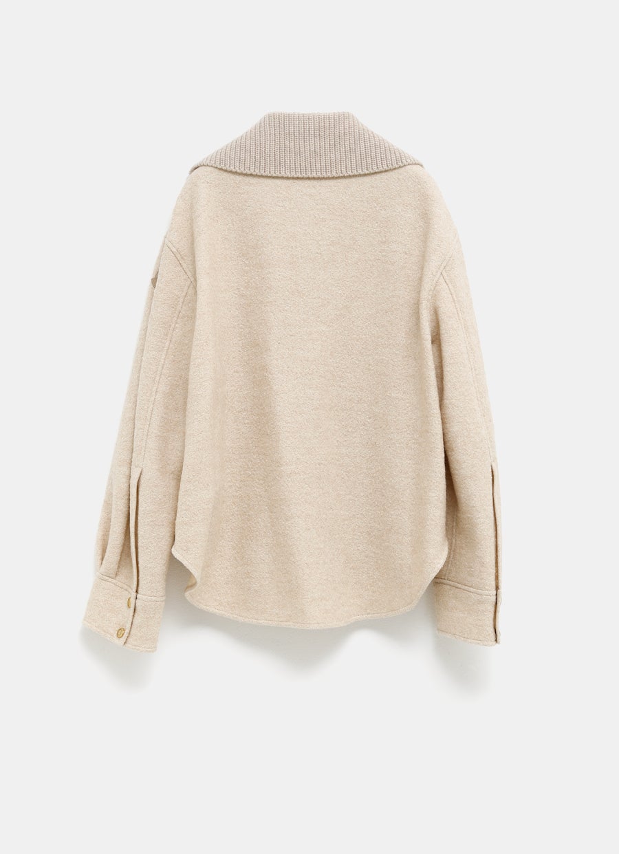 Camisa de bouclé para mujer