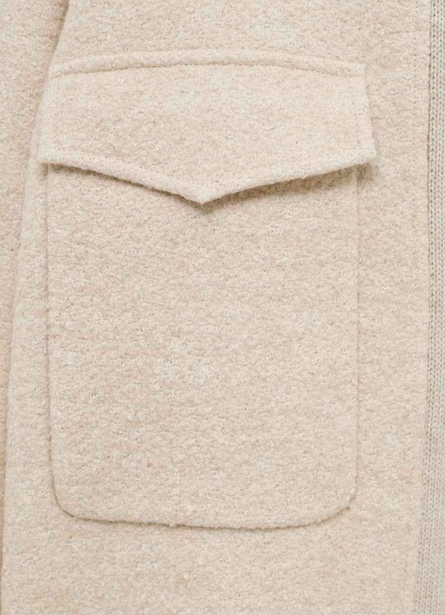 Camisa de bouclé para mujer